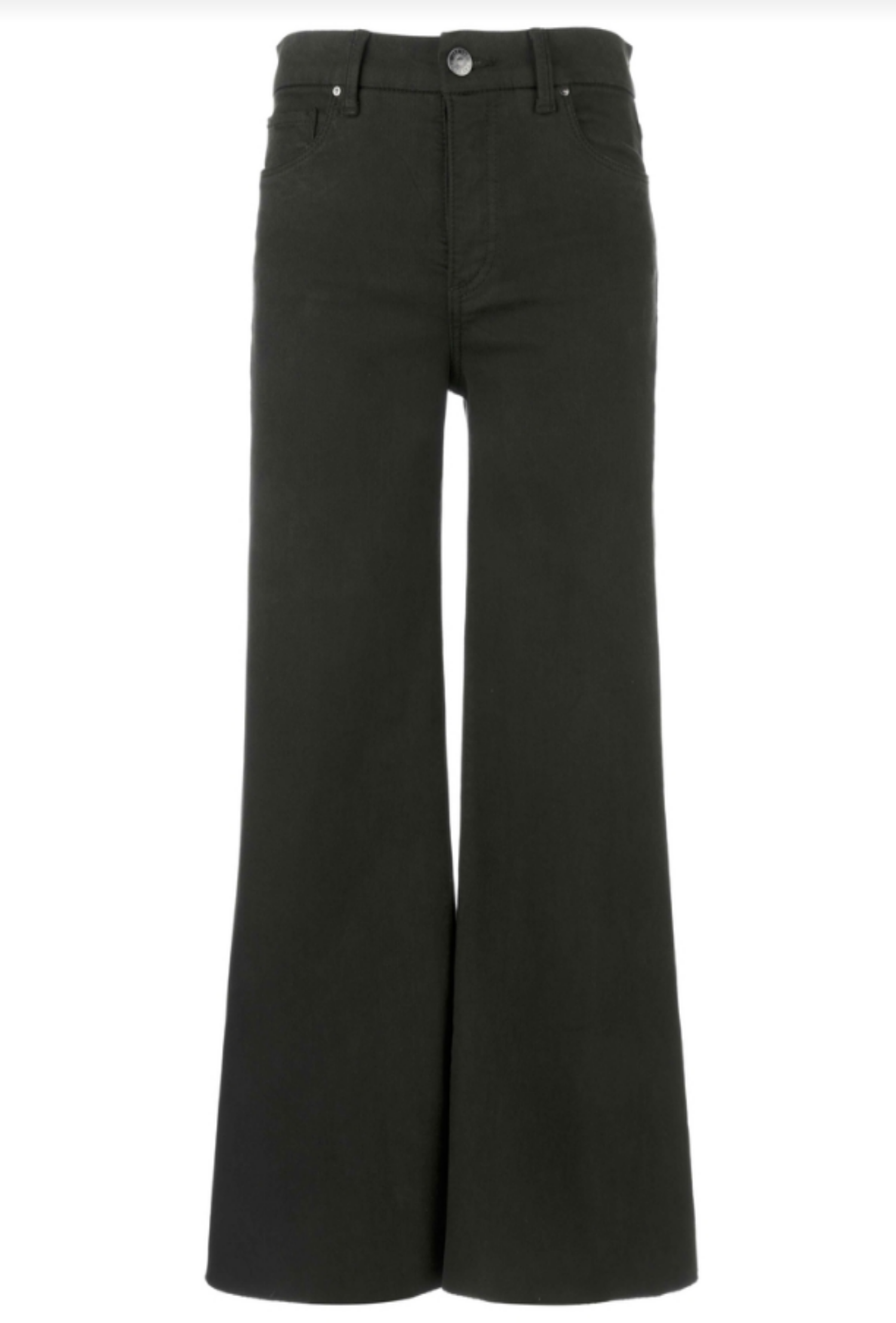 Meg High Rise Wide Leg Raw Hem - Sherwood Forest