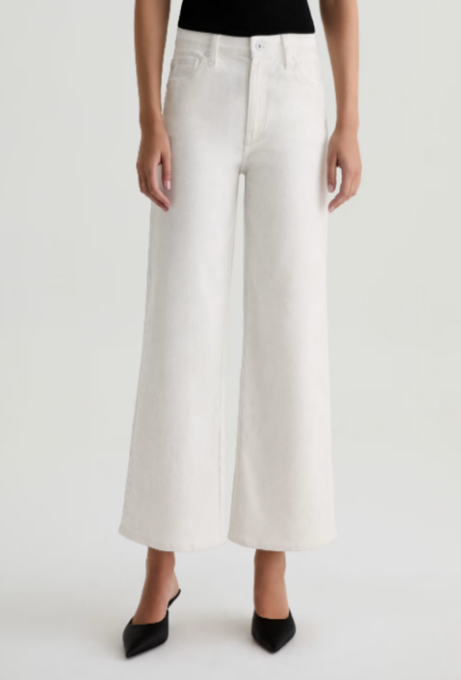 Saige Wide Leg Crop - Silver Glow