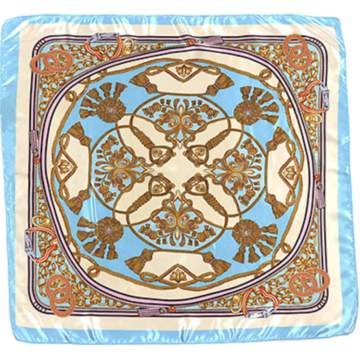 Tassel Printed Silky Bandana (More Colors Available)