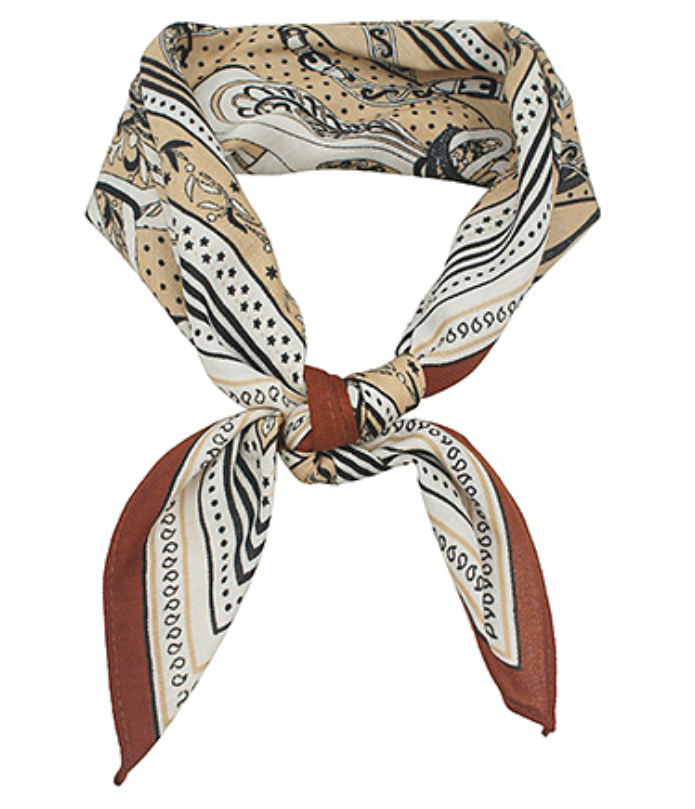 Retro Paisley Print Bandana Scarf