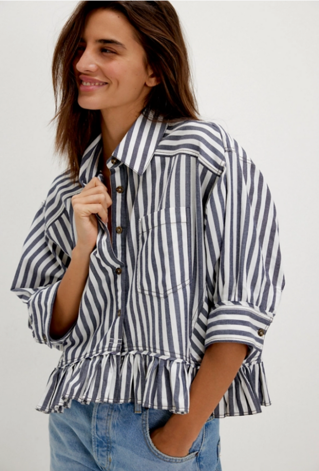 Bailey Stripe Shirt - Nautical Navy Combo