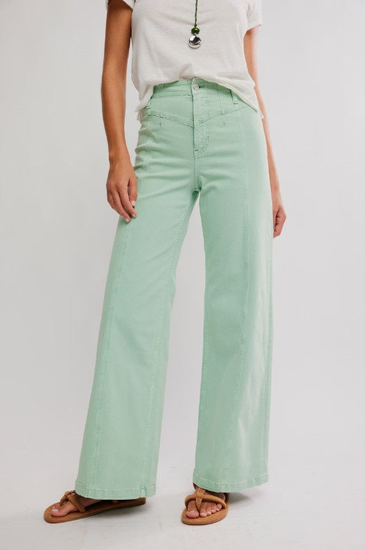 We The Free Libre Wide-Leg Jeans - Cameo Green