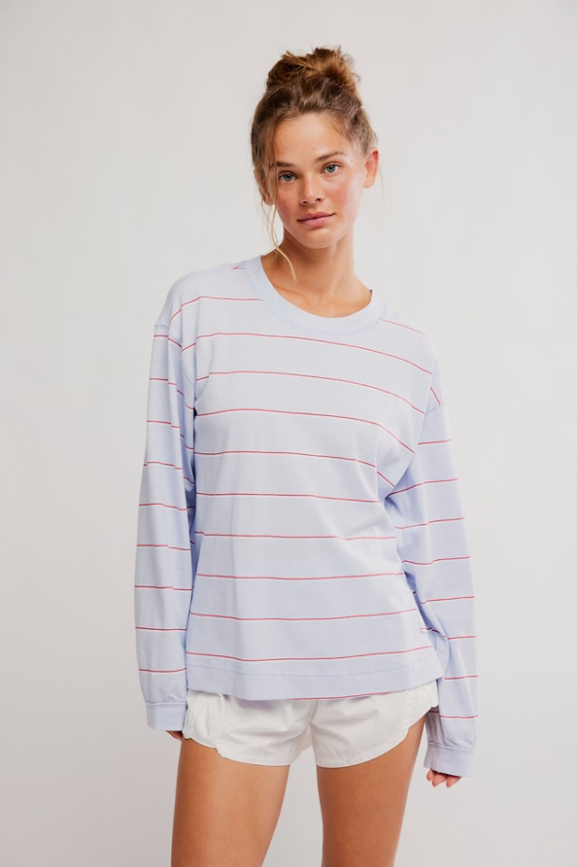 Printed Hustle Layer - Awning Stripe Slate