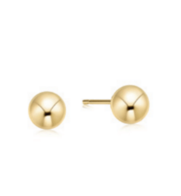 Classic 8mm Ball Drop Stud - Gold