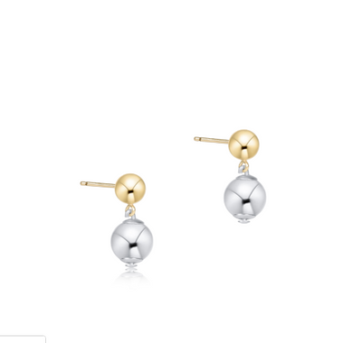 Classic 10mm Ball Drop Stud - Mixed Metal