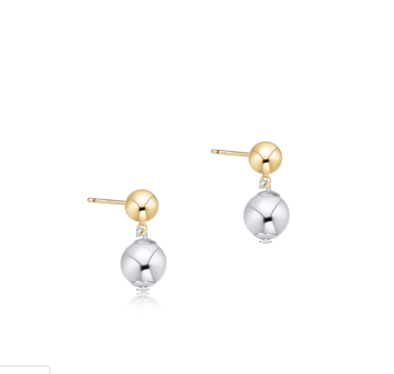 Classic 10mm Ball Drop Stud - Mixed Metal