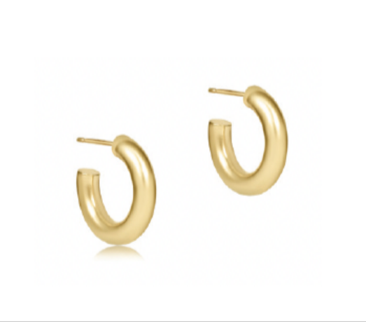 Round Gold 0.5" Hoop - Smooth