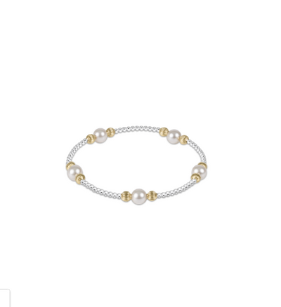 Purpose Dignity Pearl 6mm Bead Bracelet - Mixed Metal
