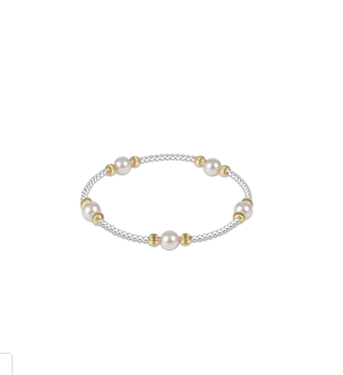Purpose Dignity Pearl 6mm Bead Bracelet - Mixed Metal