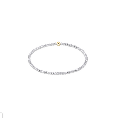 Bright Silver Faceted Hematite 2mm Bead Bracelet