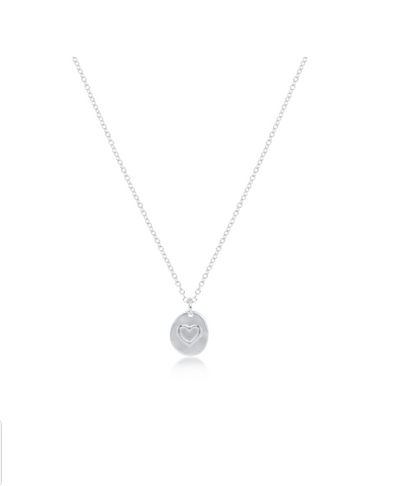 16" Necklace Sterling - Inspire Love Small Sterling Charm
