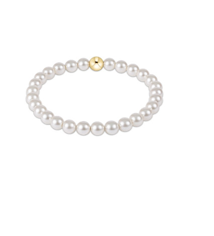 Classic Pearl 6mm Bead Bracelet