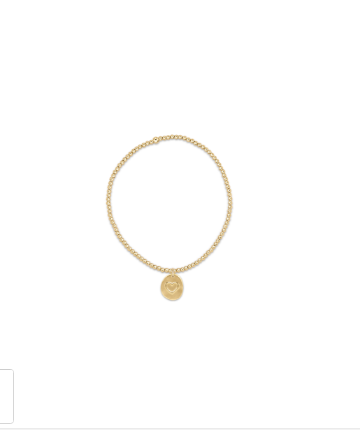Classic Gold 2mm Bead Bracelet - Inspire Love Small Gold Charm