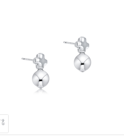 Signature Cross Small Sterling Stud - Classic Sterling