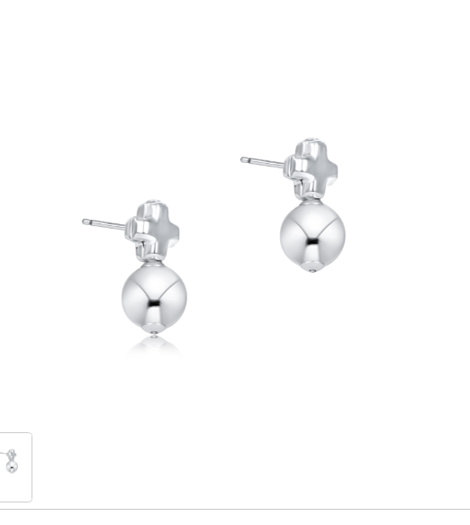 Signature Cross Small Sterling Stud - Classic Sterling