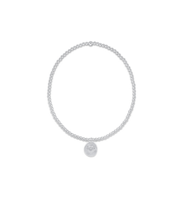 Classic Sterling 2mm Bead Bracelet - Inspire Love Small Sterling Charm