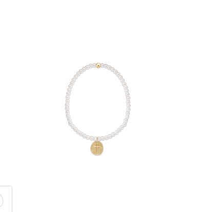 enewton Extends - Classic Pearl 3mm Bead Bracelet - Inspire Small Gold Charm