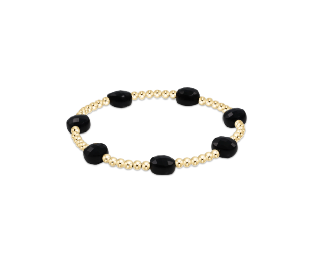 enewton Extends - Admire Gold 3mm Bead Bracelet - Faceted Onyx