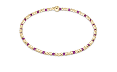egirl Hope Sincerity Pattern 2mm Bead Bracelet - Fuchsia