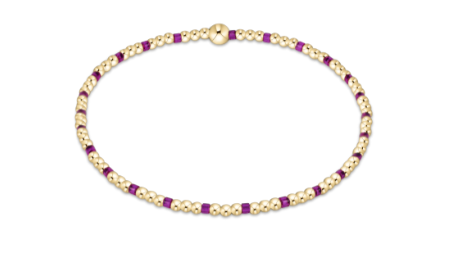 egirl Hope Sincerity Pattern 2mm Bead Bracelet - Fuchsia