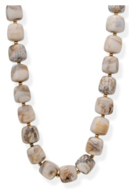 Cassidy Beaded Necklace - Beige