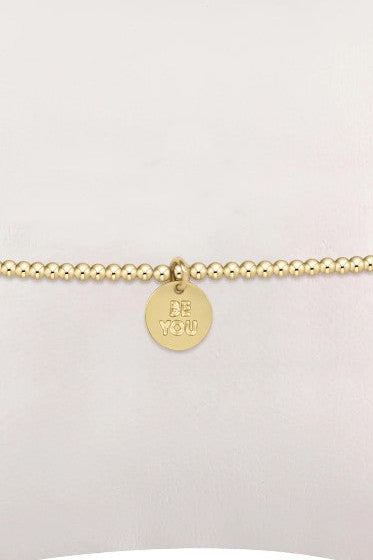 egirl Classic Gold 2mm Bracelet - be you. Small Gold Disc