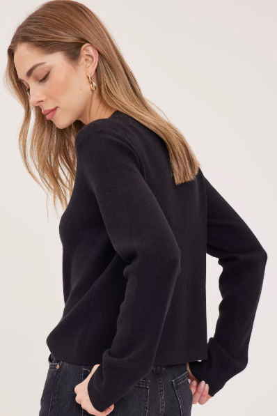 Mirabelle Long Sleeve  Cardigan  - Black