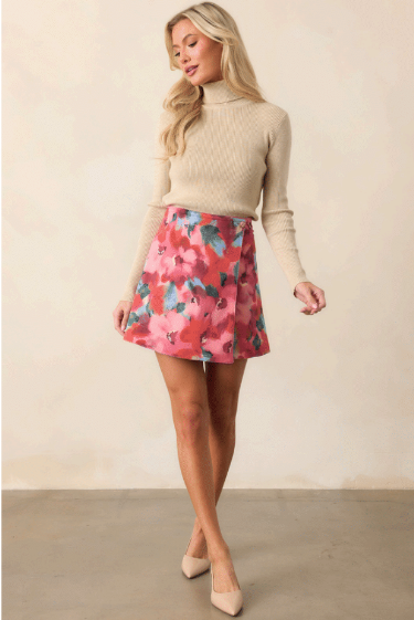 Carrington Reversible Mini Skirt - Gatsby Garden