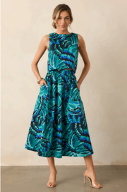 Thena Midi Skirt - Opaline Wing