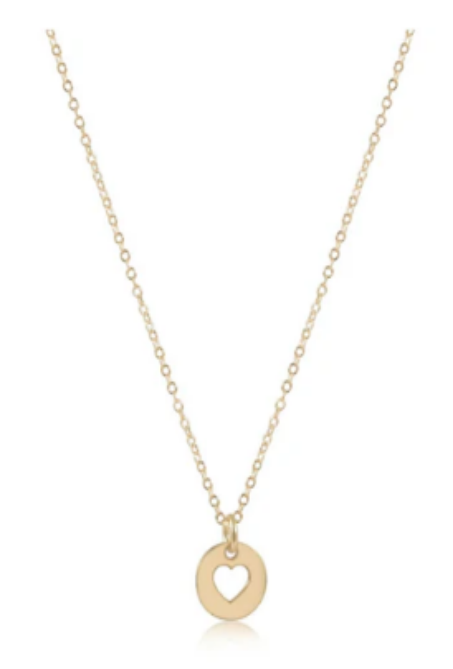 egirl 14" Necklace Gold - Love Small Gold Disc