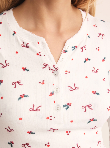 Holly Long Sleeve Top - White