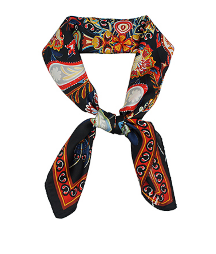 Bohemian Paisley Border Scarf (More Colors Available)