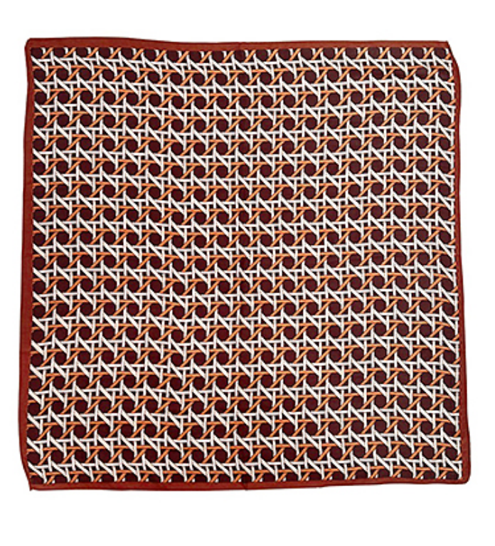 Basket Weave Pattern Scarf - Brown