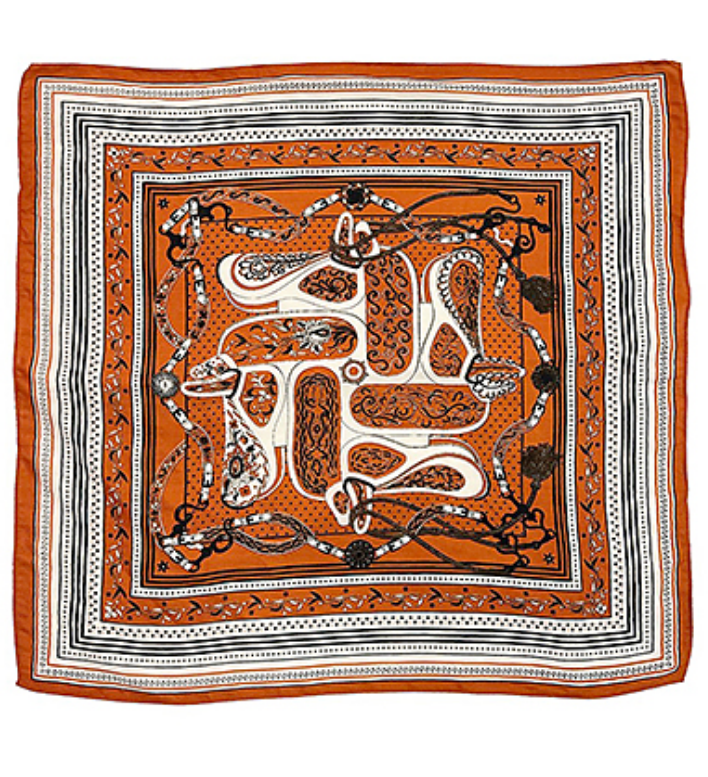 Retro Paisley Print Bandana Scarf