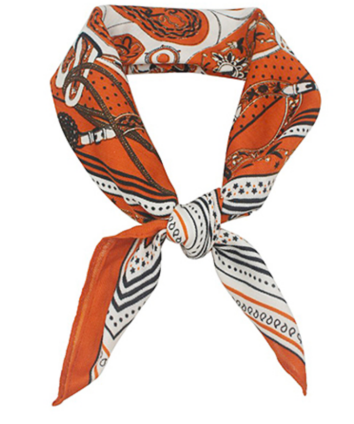 Retro Paisley Print Bandana Scarf