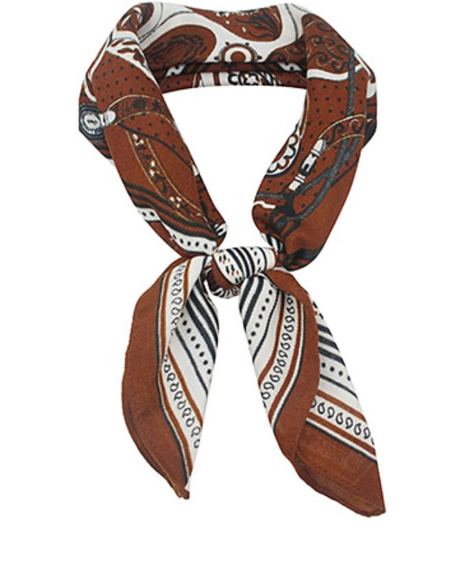 Retro Paisley Print Bandana Scarf