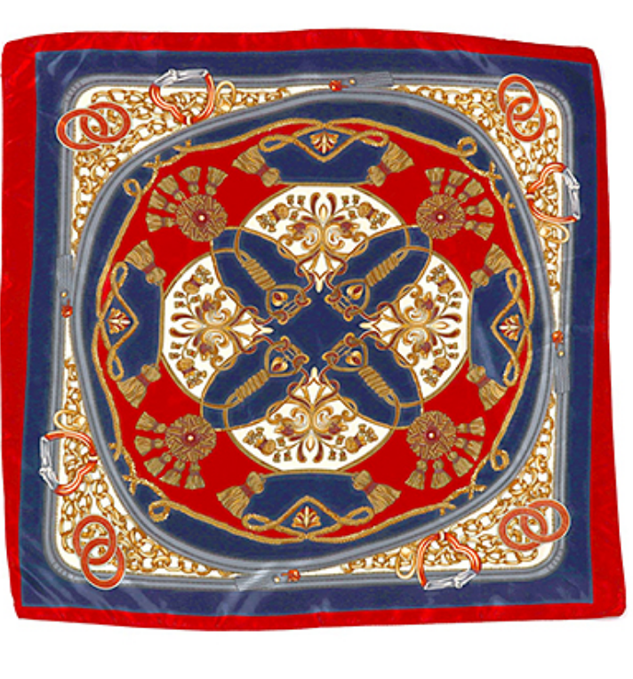 Tassel Printed Silky Bandana (More Colors Available)