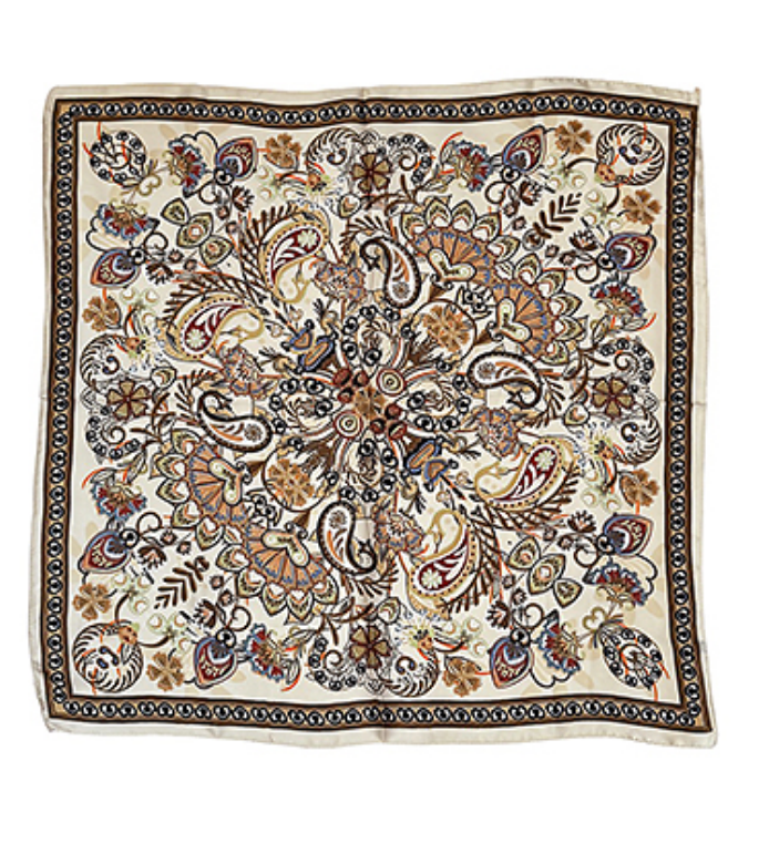 Bohemian Paisley Border Scarf (More Colors Available)