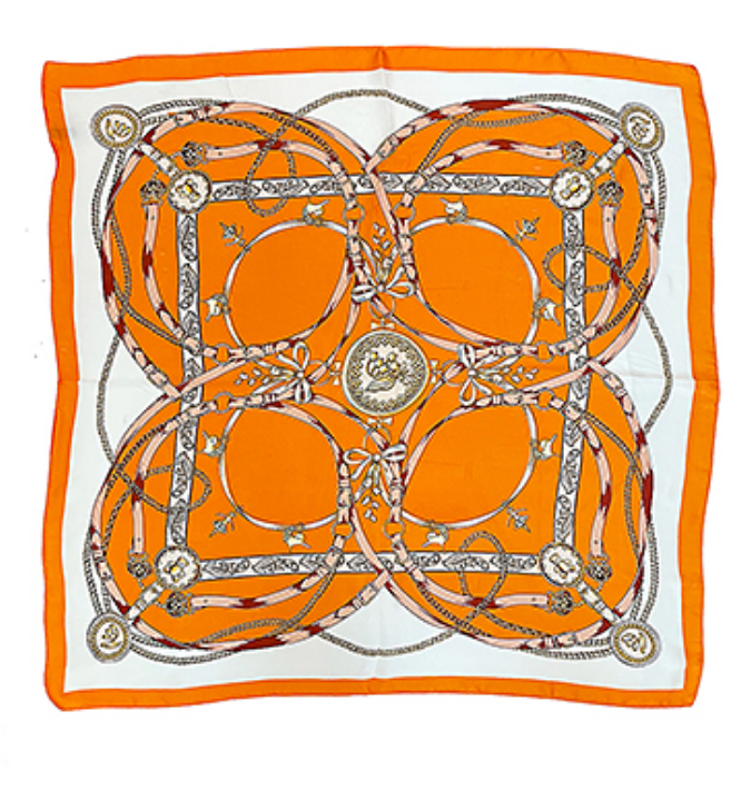 Regal Lux Print Scarf - Orange
