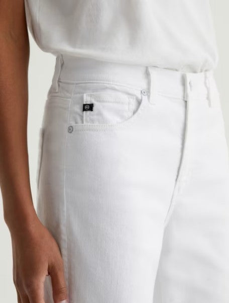 Brinley Crop Mid Rise Straight Jean - Gallery White