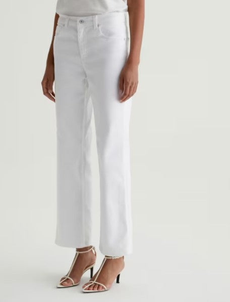 Brinley Crop Mid Rise Straight Jean - Gallery White