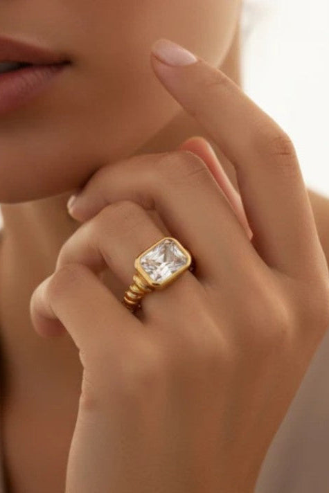 Clear Intent Ring - Gold