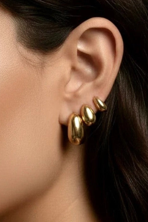 Triple Threat 3 Pack Stud Set - Gold