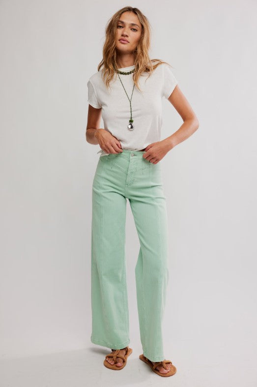 We The Free Libre Wide-Leg Jeans - Cameo Green