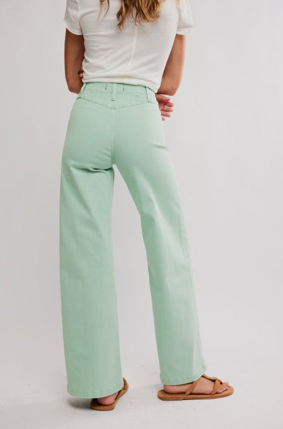 We The Free Libre Wide-Leg Jeans - Cameo Green