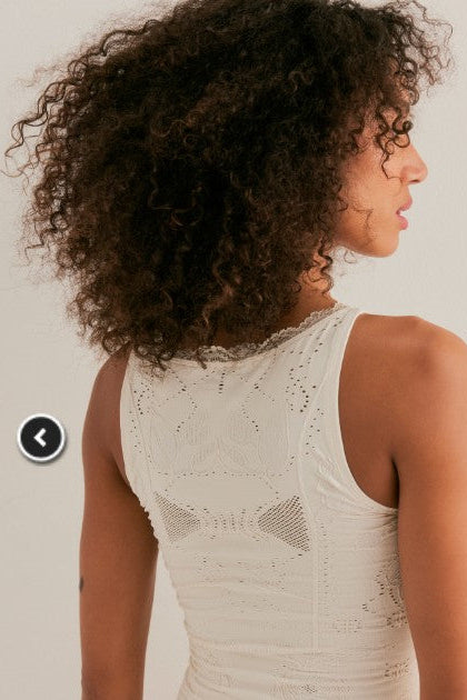 Flirty Flutters Tank - Clean Ivory