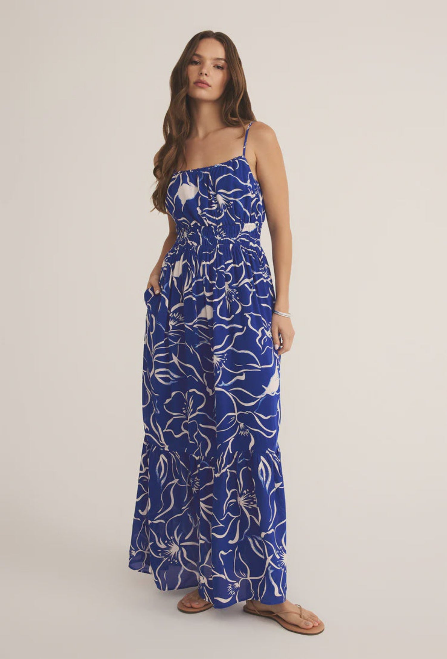 Toluca Floral Maxi - Oceanside