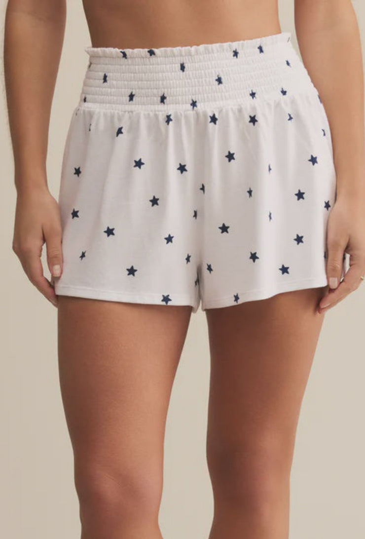 Dawn Mini Stars Short - White