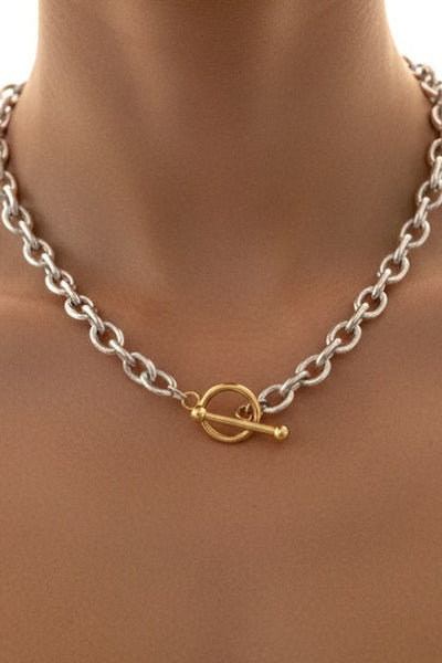 Interlocked Necklace - Mixed Metal