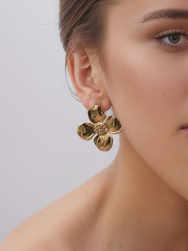Flower Power Earring - Gold